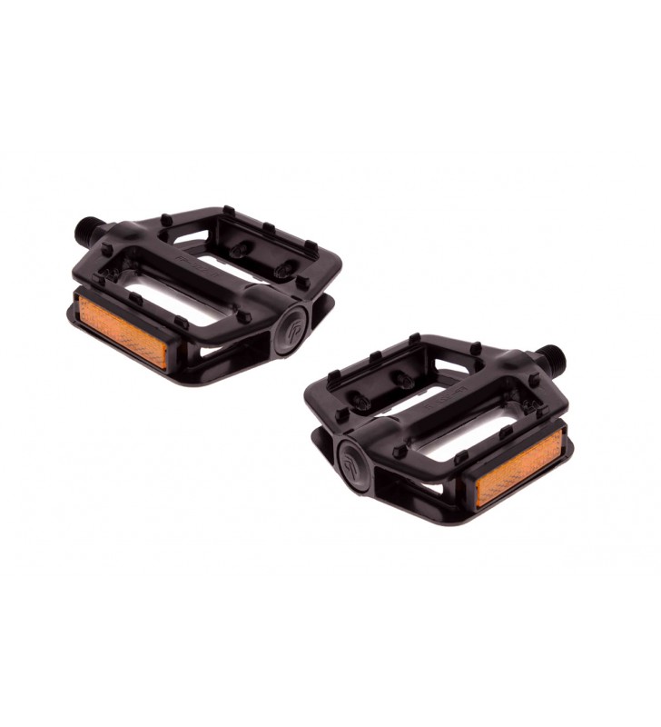 Pedales Plataforma FK280 Aluminio Negro con reflectantes